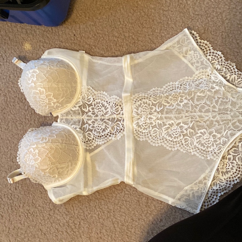 White lace one piece lingerie! Never worn!